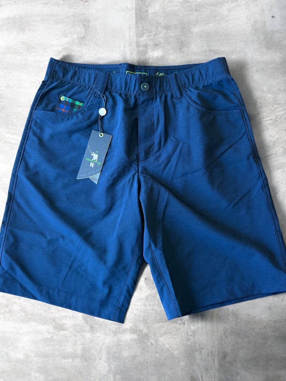 William Murray Heritage Men's 32 Shorts Easy Care UV Protection Navy Stretch